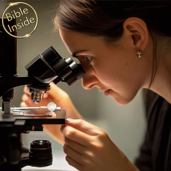 Silver Bible Embedded in Modern Silver Stretch Bracelet by My Nano Jewelry